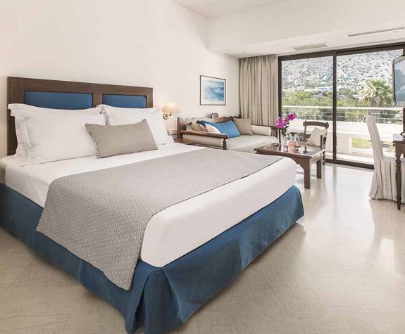 Elounda Bay Palace classic room mountain view bedroom