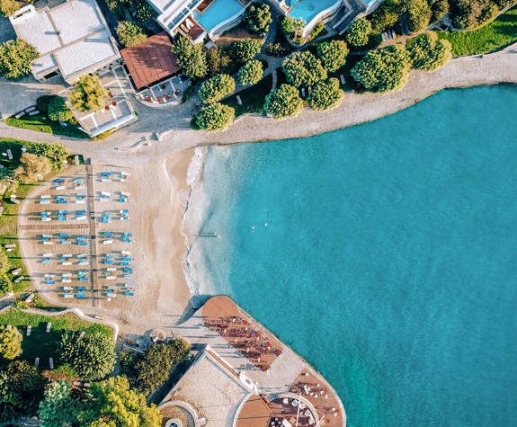 Top-down view of Elounda Bay Palace