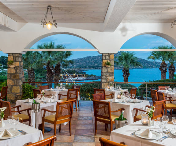 Elounda Bay Palace Aretoussa Restaurant sitting area